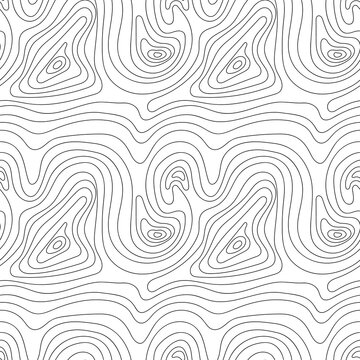 Abstract seamless pattern with curved lines. Vector illustration.