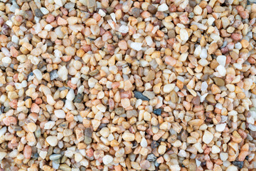 Texture of wet yellow sand beach. Natural background.