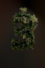 Ilustración vegetal número 3. Bosque número 3. Naturaleza en tres dimensiones.