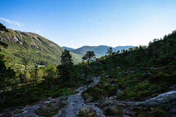 Landscape with mountains in Norway