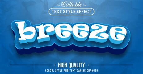 Breeze text effect - Editable text effect.