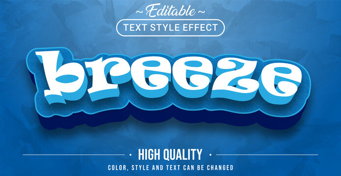 Breeze text effect - Editable text effect.