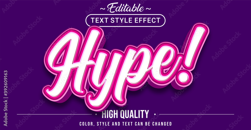 Poster 3D modern white and pink text effect - Editable text effect.