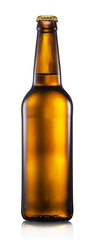 Bottle of light beer isolated on a white background. File contains clipping path.