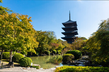 Fototapeta premium 東寺 五重の塔