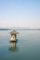 Cuiguang pavilion, the historic landmark in West Lake, in Hangzhou, China.