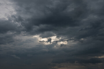 Fototapeta na wymiar Background of dark storm clouds before rain