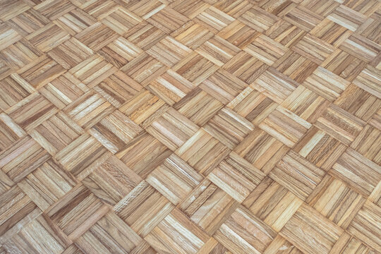 Oak square parquet floor