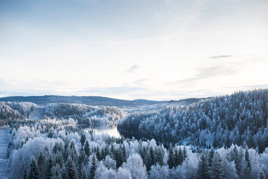 Winter mountain landscape - Indalsälven - Sweden