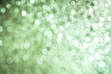 Green twinkling lights bokeh light background