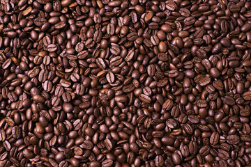 Coffee Beans Background, close up
