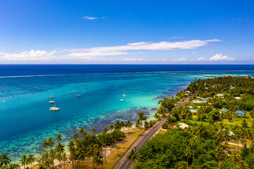 Drohnenaufnahmen von Moorea Französisch-Polynesien