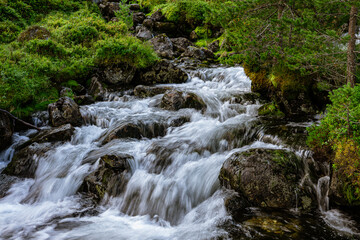 Waterfall with variations and a river