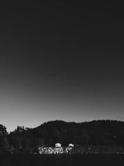 moon over the mountains