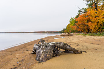 Batchawana Bay Provincial Park. A beach near Sault Sainte Marie, during fall