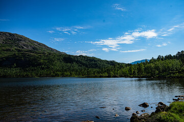 Small lake in the mountains of Norway