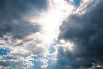 Background of dark storm clouds before rain