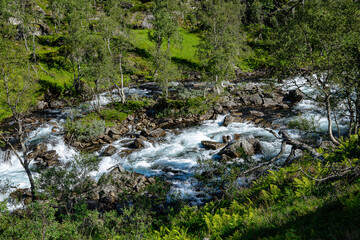 River at the Fossestien in Norway