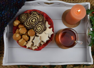 hot tea and tasty cookies