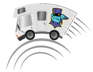 Caravan car confort travel on holiday