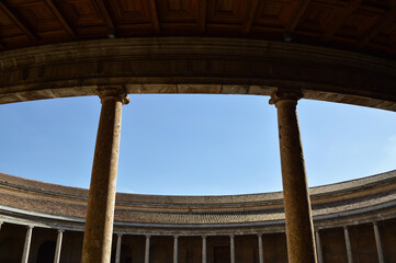 Palace of Charles V inside the Alhambra in Granada, Spain