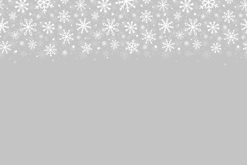 Christmas greeting card with copyspace. Xmas background with decorative snowflakes. Vector