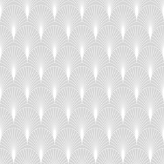 Elegant seamless art deco pattern with fans or palm leaves