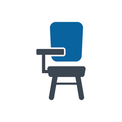 School desk icon ( vector illustration )