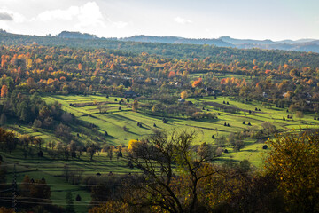 Fototapeta na wymiar Autumn landscape of Maramures (Transylvania, Romania) 