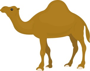 Vector illustration of a camel emoticon