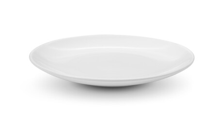 white plate empty on white background