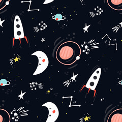 Cute hand drawn vector illustration with different elements