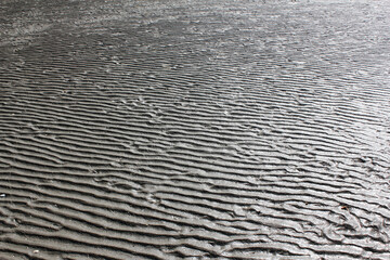 Structures in the sand in back-lighting