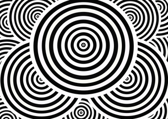 Fototapeta premium abstract circle black and white background