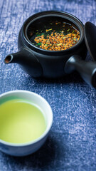 Japanese green tea set-up
