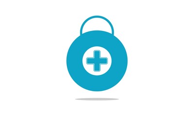 Cute medical bag illustration vector