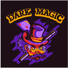vector illustration for tshirt  dark magic