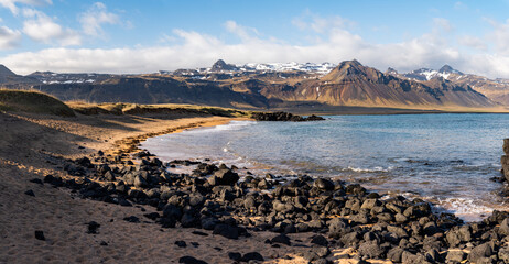 Búða , Buda beach near the famous Budir black temple
