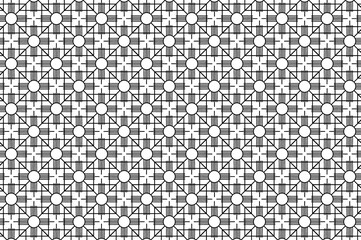 Abstract sun symbol - vector pattern - black and white