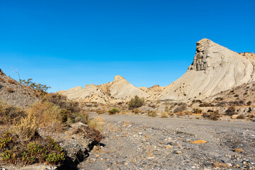Tabernas desert in Almeria, Spain