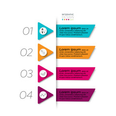 The 4 steps of the triangle and the square sign can show the working structure and explain the working procedures clearly. infographic design.