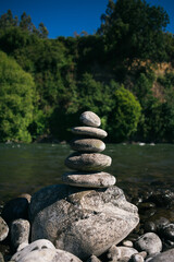 stack of stones in water