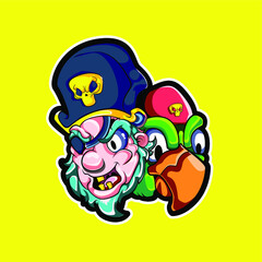 pirates vector illustration full color