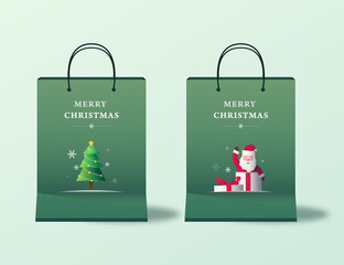 Christmas paper bags for shopping