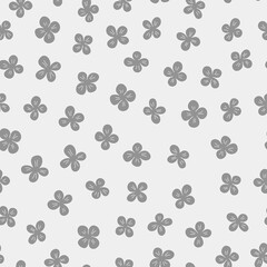 Seamless vector cute pattern with hand-drawn flowers