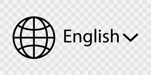 Translate vector icon. Change language button isolated on transparent background. Element for web, mobile or user interface. Vector illustration. © Bohdan