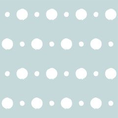 Vector polka dots seamless pattern, hand drawn girly watercolor stains. watercolor doted background.
