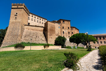 Fototapeta na wymiar Brunforte Castle in Loro Piceno, Marche, Italy