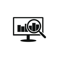 Monitoring icon design. Analysis symbol concept isolated on white background. Vector illustration