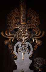 golden cross on a wall